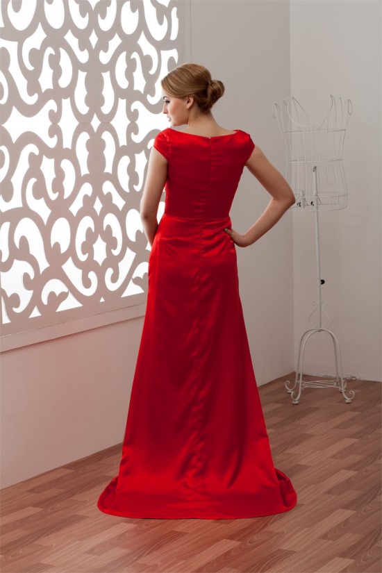 Brush Sweep Train A-Line Portrait Elastic Woven Satin Prom/Formal Evening Dresses 02020489 Brush Sweep Train A-Line Portrait Elastic Woven Satin Prom/Formal Evening Dresses 02020489