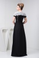 Brush Sweep Train Chiffon Lace High-Neck Prom/Formal Evening Dresses 02020492