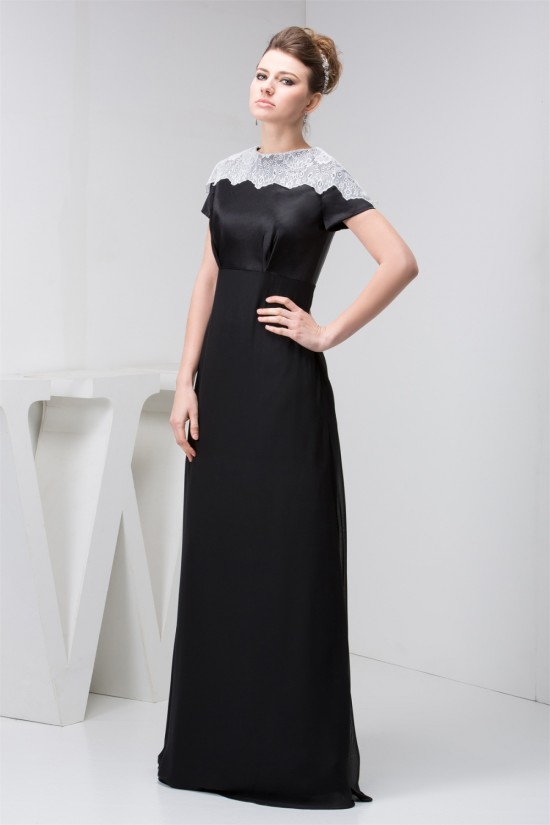 Brush Sweep Train Chiffon Lace High-Neck Prom/Formal Evening Dresses 02020492 Brush Sweep Train Chiffon Lace High-Neck Prom/Formal Evening Dresses 02020492