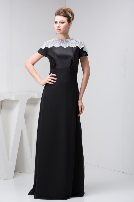Brush Sweep Train Chiffon Lace High-Neck Prom/Formal Evening Dresses 02020492 Brush Sweep Train Chiffon Lace High-Neck Prom/Formal Evening Dresses 02020492