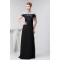 Brush Sweep Train Chiffon Lace High-Neck Prom/Formal Evening Dresses 02020492