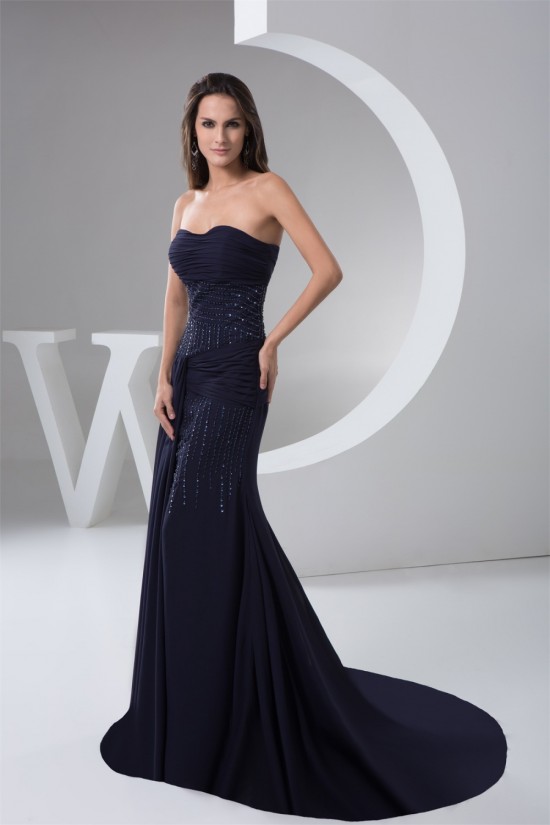 Brush Sweep Train Chiffon Sweetheart Mermaid/Trumpet Prom/Formal Evening Dresses 02020493 Brush Sweep Train Chiffon Sweetheart Mermaid/Trumpet Prom/Formal Evening Dresses 02020493