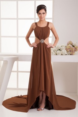 Buckle Sleeveless Chiffon Fine Netting A-Line Prom/Formal Evening Dresses 02020497