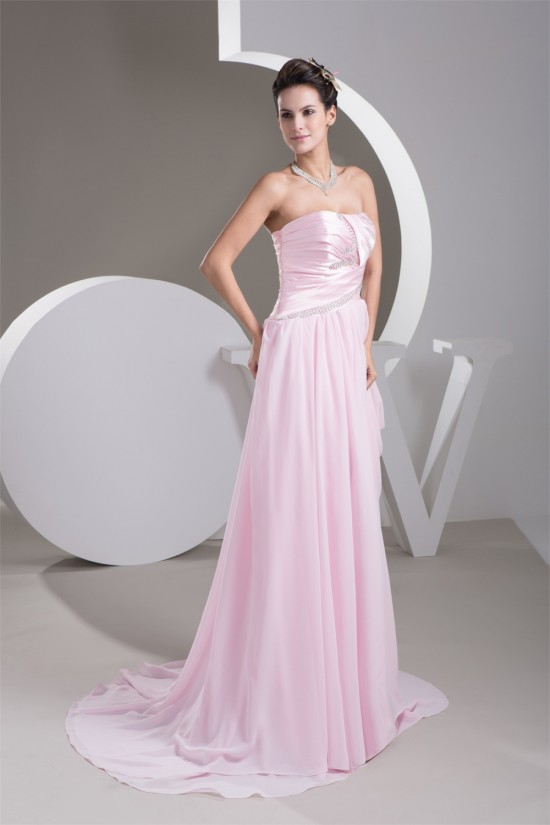 Chiffon Beading A-Line Soft Sweetheart Sleeveless Prom Evening Bridesmaid Dresses 02020500 Chiffon Beading A-Line Soft Sweetheart Sleeveless Prom Evening Bridesmaid Dresses 02020500