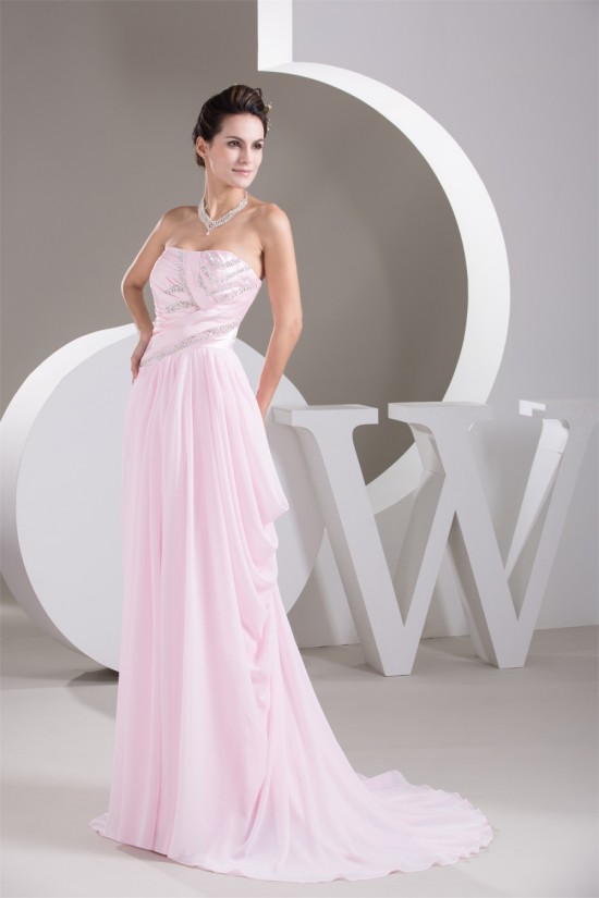 Chiffon Beading A-Line Soft Sweetheart Sleeveless Prom Evening Bridesmaid Dresses 02020500 Chiffon Beading A-Line Soft Sweetheart Sleeveless Prom Evening Bridesmaid Dresses 02020500