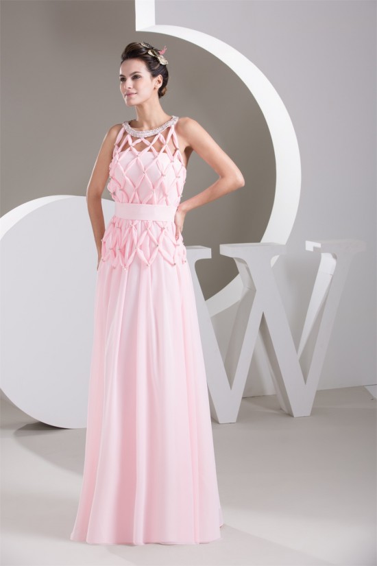 Chiffon Floor-Length Sheer Sleeveless Sheath/Column Prom Evening Formal Dresses 02020503 Chiffon Floor-Length Sheer Sleeveless Sheath/Column Prom Evening Formal Dresses 02020503
