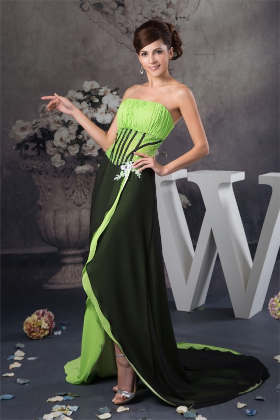 A-Line Chiffon Beading Sleeveless Prom/Formal Evening Dresses 02020504