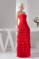 Sheath/Column Strapless Chiffon Long Red Prom Evening Formal Dresses 02020505 Sheath/Column Strapless Chiffon Long Red Prom Evening Formal Dresses 02020505
