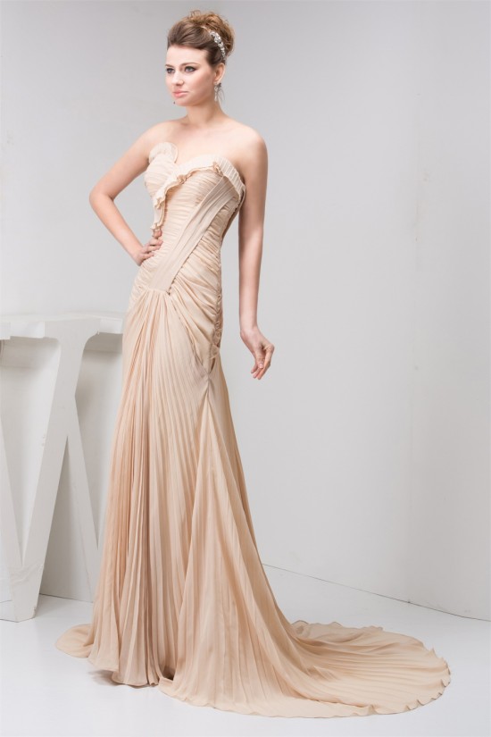 A-Line Sweetheart Chiffon Sleeveless Prom/Formal Evening Dresses 02020507
