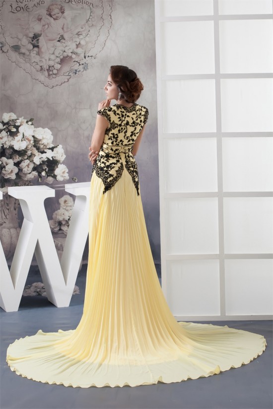 A-Line Chiffon V-Neck Sleeveless Pleats Prom/Formal Evening Dresses 02020512 A-Line Chiffon V-Neck Sleeveless Pleats Prom/Formal Evening Dresses 02020512