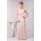 Floor-Length Chiffon Fine Netting Long Pink Prom/Formal Evening Dresses 02020519