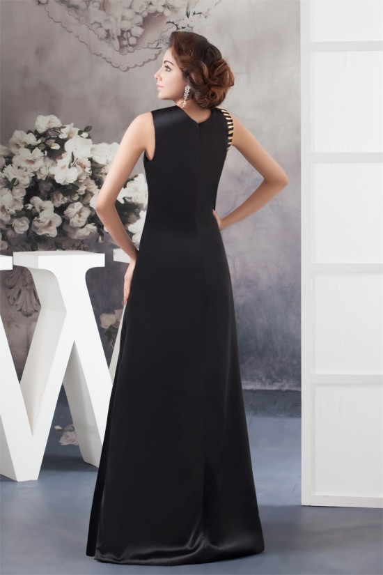 Floor-Length Sleeveless A-Line Silk like Satin Prom/Formal Evening Dresses 02020524 Floor-Length Sleeveless A-Line Silk like Satin Prom/Formal Evening Dresses 02020524