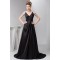 Pleats Silk like Satin Acrylic V-Neck A-Line Prom/Formal Evening Maternity Dresses 02020540