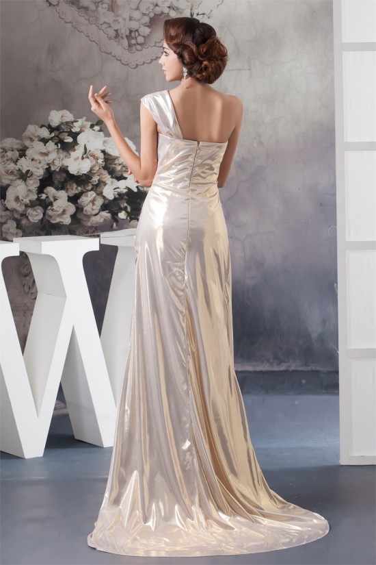 Ruffles Sleeveless One-Shoulder A-Line Prom/Formal Evening Dresses 02020545 Ruffles Sleeveless One-Shoulder A-Line Prom/Formal Evening Dresses 02020545