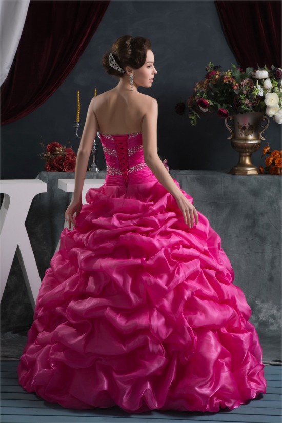 Ball Gown Korean Yarn Sleeveless Floor-Length Prom/Formal Evening Dresses 02020548