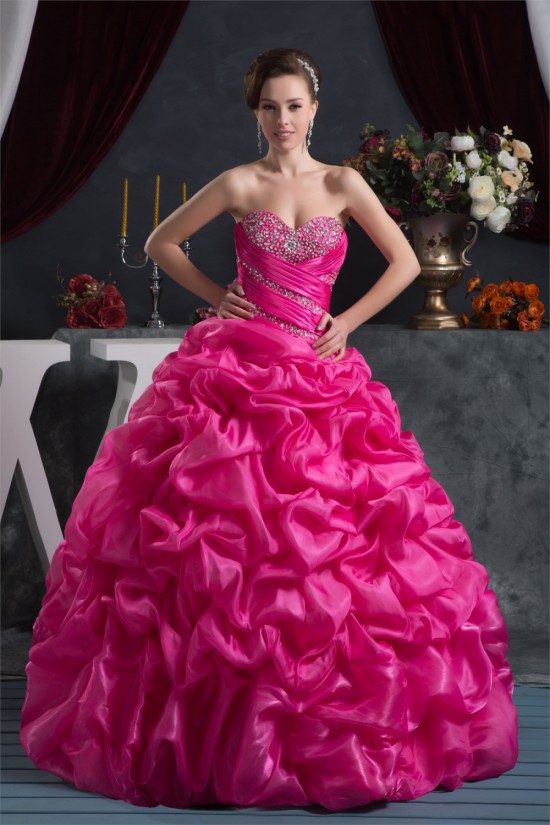 Ball Gown Korean Yarn Sleeveless Floor-Length Prom/Formal Evening Dresses 02020548