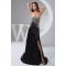 A-Line Sweetheart Brush Sweep Train Long Black Prom/Formal Evening Dresses 02020549