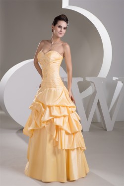 Satin Taffeta Sleeveless A-Line Sweetheart Prom/Formal Evening Dresses 02020552