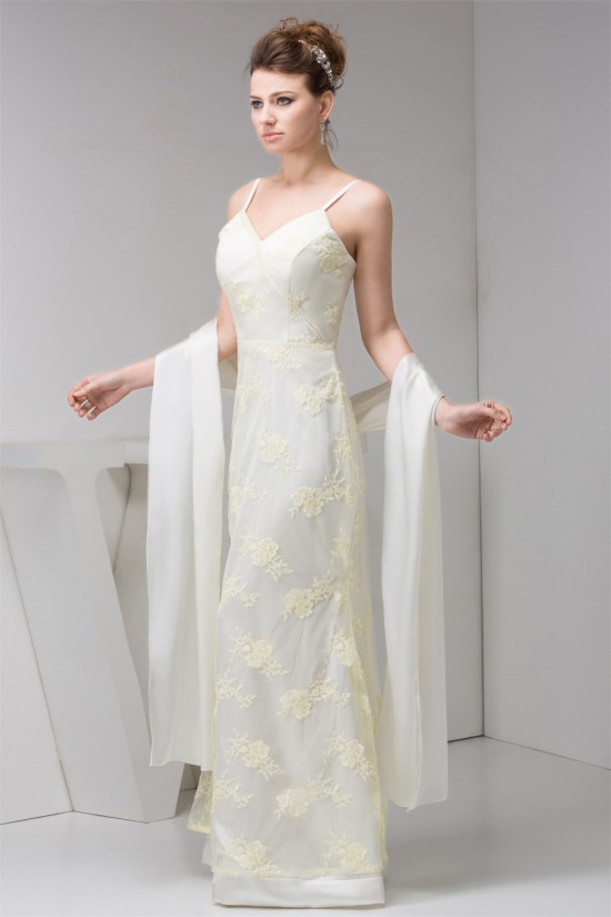 Sheath/Column Beading Floor-Length Silk like Satin Fine Netting Prom/Formal Evening Dresses 02020555