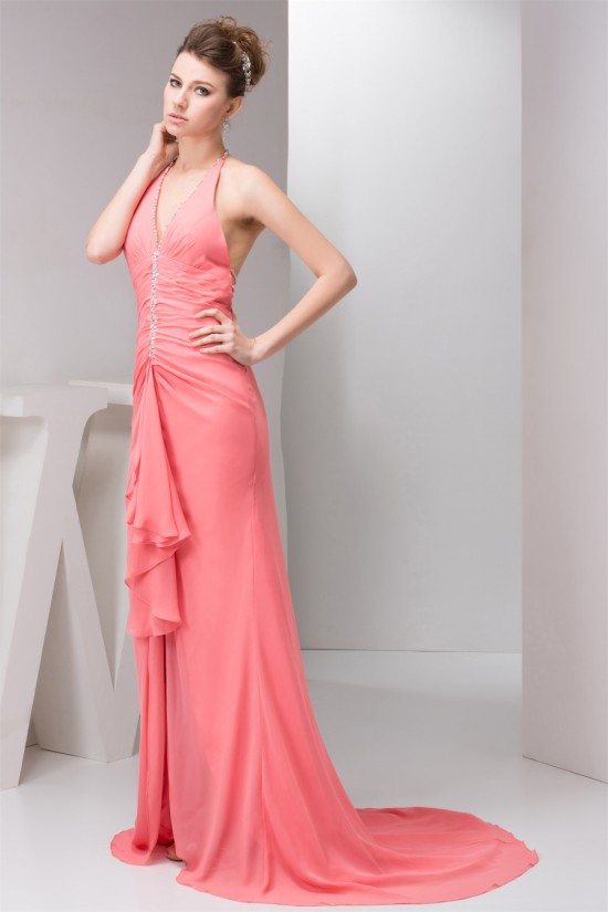 Sheath/Column Brush Sweep Train Pleats Prom/Formal Evening Dresses 02020557 Sheath/Column Brush Sweep Train Pleats Prom/Formal Evening Dresses 02020557