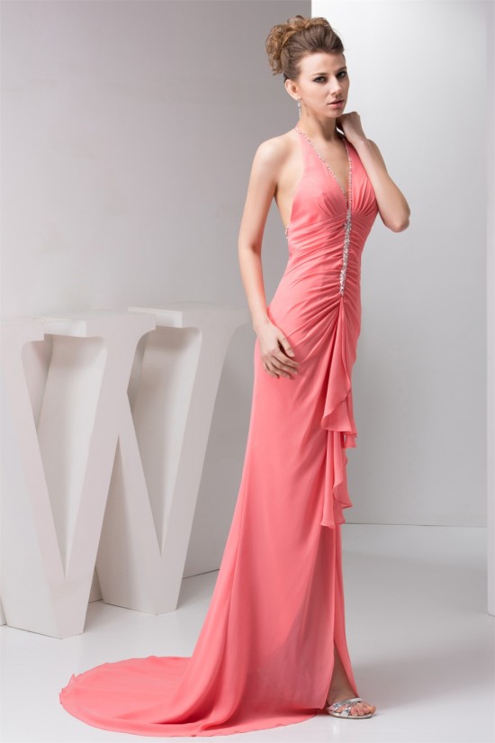 Sheath/Column Brush Sweep Train Pleats Prom/Formal Evening Dresses 02020557 Sheath/Column Brush Sweep Train Pleats Prom/Formal Evening Dresses 02020557
