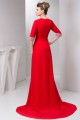 Sheath/Column Half Elbow Length V-Neck Prom/Formal Evening Dresses 02020559
