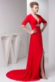 Sheath/Column Half Elbow Length V-Neck Prom/Formal Evening Dresses 02020559