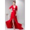 Sheath/Column Half Elbow Length V-Neck Prom/Formal Evening Dresses 02020559