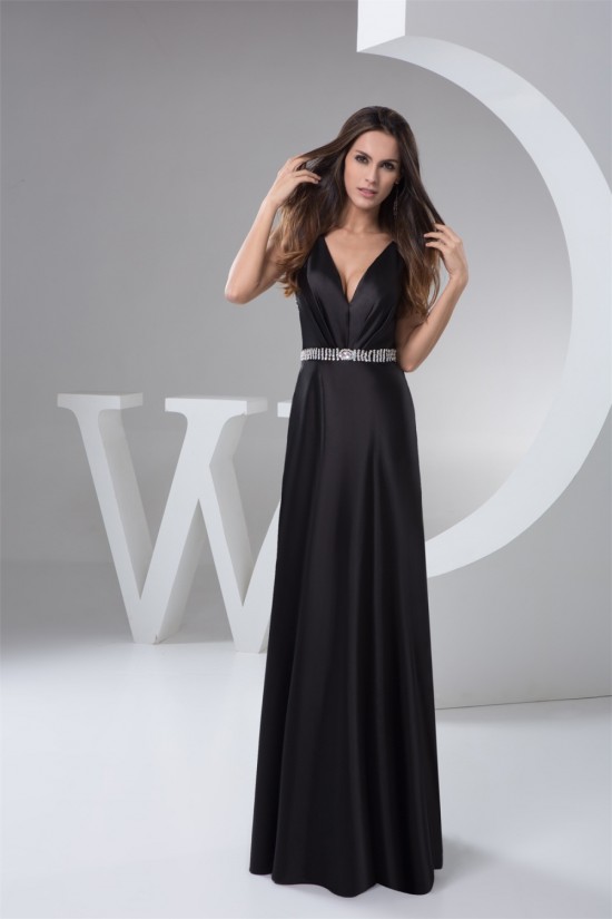 Sheath/Column Sleeveless Beading Floor-Length Prom/Formal Evening Dresses 02020563