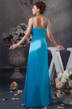 Sheath/Column Sleeveless Chiffon Silk like Satin Prom/Formal Evening Dresses 02020564