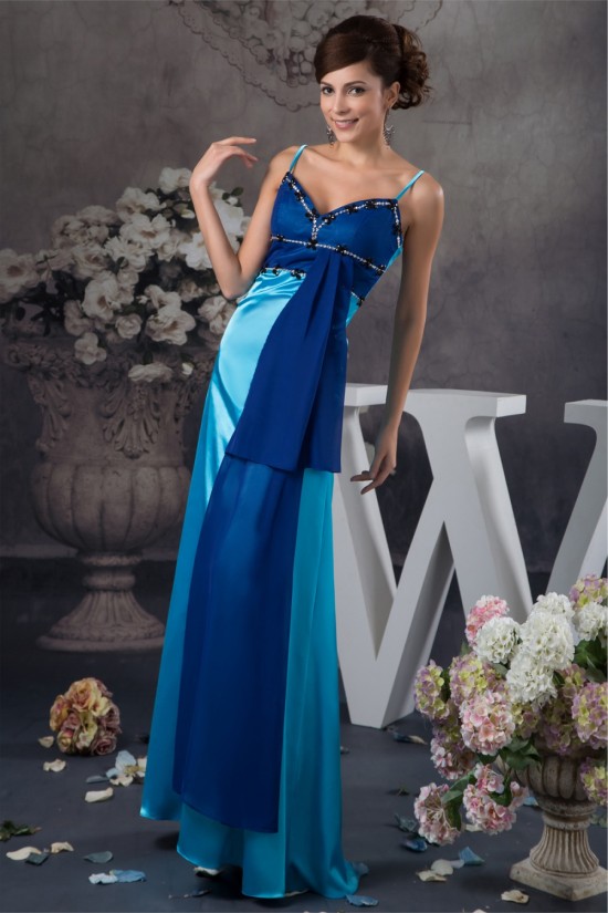 Sheath/Column Sleeveless Chiffon Silk like Satin Prom/Formal Evening Dresses 02020564 Sheath/Column Sleeveless Chiffon Silk like Satin Prom/Formal Evening Dresses 02020564