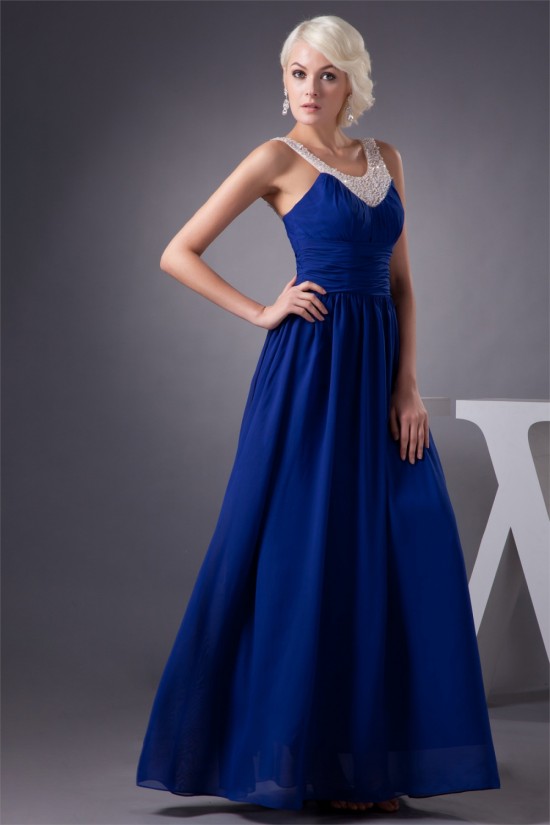 Sheer Floor-Length Beading Chiffon Fine Netting Prom/Formal Evening Dresses 02020565