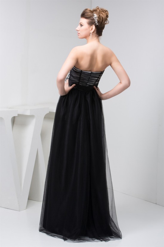 Silk like Satin Fine Netting Sleeveless Prom/Formal Evening Dresses 02020567 Silk like Satin Fine Netting Sleeveless Prom/Formal Evening Dresses 02020567