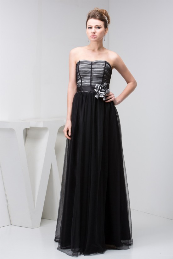 Silk like Satin Fine Netting Sleeveless Prom/Formal Evening Dresses 02020567 Silk like Satin Fine Netting Sleeveless Prom/Formal Evening Dresses 02020567