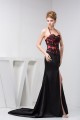 Silk like Satin Halter Sleeveless Split Front Evening Prom Formal Dresses 02020568