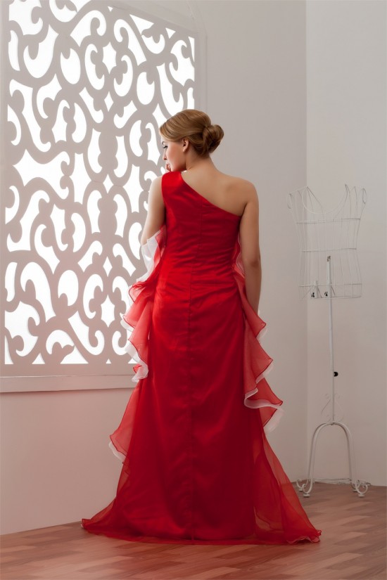 Sleeveless A-Line Floor-Length One-Shoulder Prom/Formal Evening Dresses 02020571