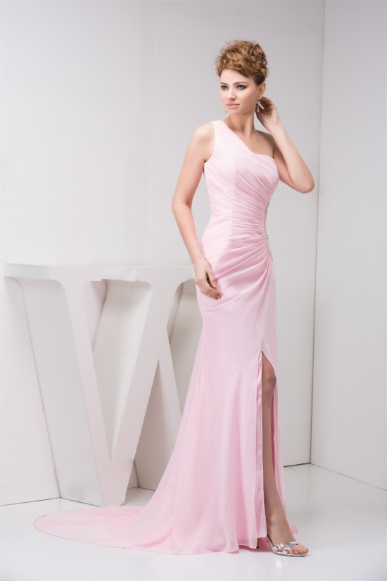 Sleeveless Brush Sweep Train One-Shoulder Evening Party Mother of the Bride Dresses 02020575 Sleeveless Brush Sweep Train One-Shoulder Evening Party Mother of the Bride Dresses 02020575