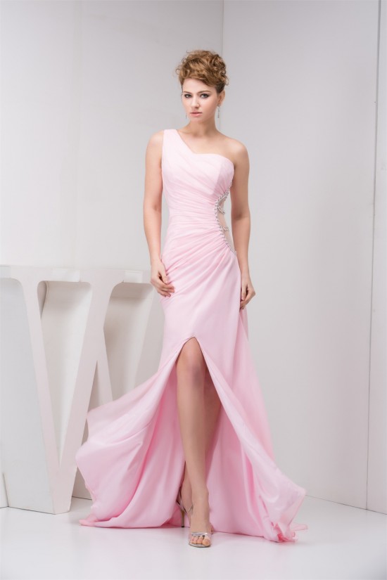 Sleeveless Brush Sweep Train One-Shoulder Evening Party Mother of the Bride Dresses 02020575 Sleeveless Brush Sweep Train One-Shoulder Evening Party Mother of the Bride Dresses 02020575