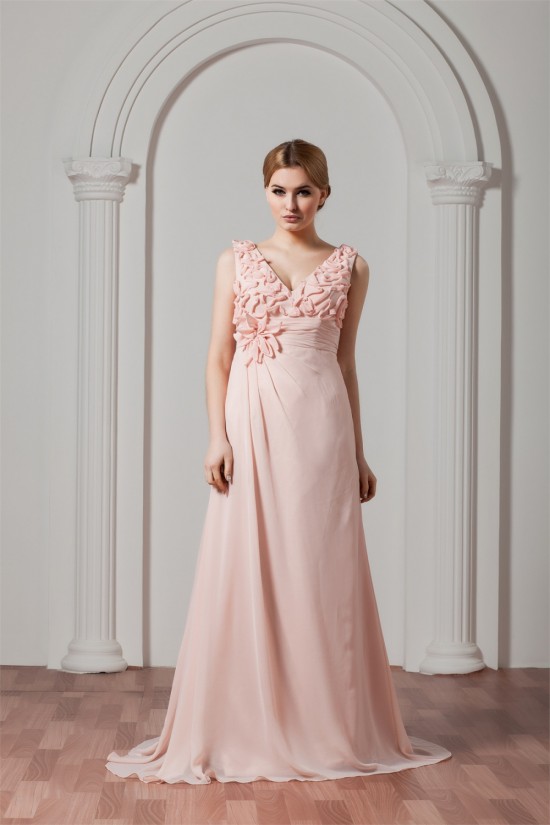 Sleeveless Chiffon Elastic Woven Satin A-Line Prom/Formal Evening Dresses 02020576 Sleeveless Chiffon Elastic Woven Satin A-Line Prom/Formal Evening Dresses 02020576