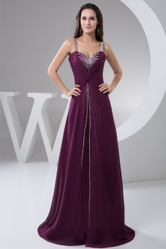 Sleeveless Chiffon Silk like Satin Sheath/Column Prom/Formal Evening Dresses 02020579