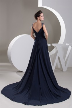 A-Line Beaded Long Chiffon Prom/Formal Evening Dresses 02020587