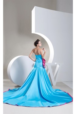Strapless A-Line Sleeveless Satin Beading Prom/Formal Evening Dresses 02020594