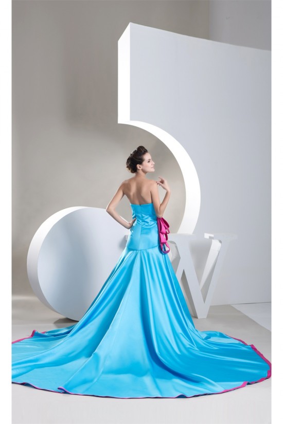 Strapless A-Line Sleeveless Satin Beading Prom/Formal Evening Dresses 02020594 Strapless A-Line Sleeveless Satin Beading Prom/Formal Evening Dresses 02020594
