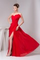 A-Line Pleats Sweetheart Floor-Length Chiffon Prom Evening Party Dresses 02020597