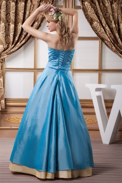 Sweetheart Ruched Satin Organza Silk like Satin Prom/Formal Evening Dresses 02020599
