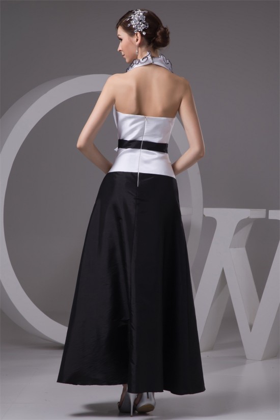 Taffeta Ankle-Length Handmade Flowers Prom/Formal Evening Dresses 02020600 Taffeta Ankle-Length Handmade Flowers Prom/Formal Evening Dresses 02020600