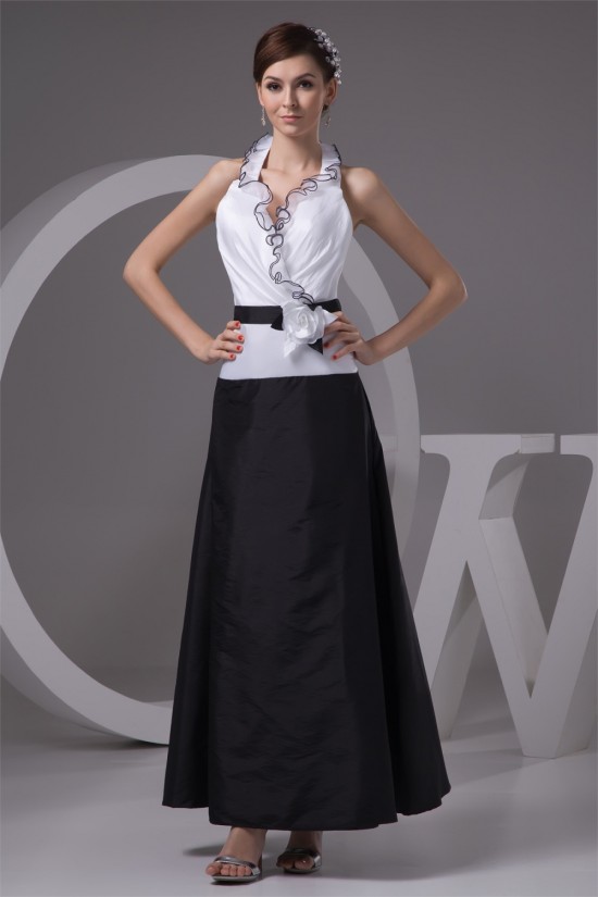 Taffeta Ankle-Length Handmade Flowers Prom/Formal Evening Dresses 02020600 Taffeta Ankle-Length Handmade Flowers Prom/Formal Evening Dresses 02020600