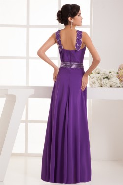 V-Neck A-Line Beading Sleeveless Chiffon Prom/Formal Evening Dresses 02020602