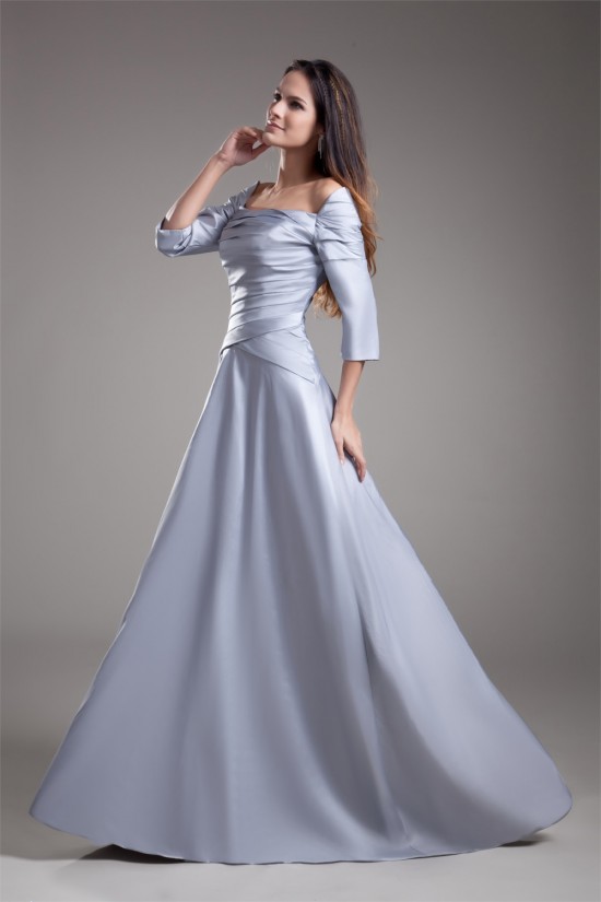 A-Line 3/4 Length Floor-Length Taffeta Square Prom/Formal Evening Dresses 02020607 A-Line 3/4 Length Floor-Length Taffeta Square Prom/Formal Evening Dresses 02020607