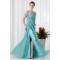 A-Line Beading Chiffon Floor-Length Off-the-Shoulder Prom/Formal Evening Dresses 02020608
